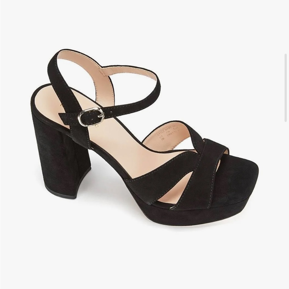 Kate Spade Black Suede Platform Sandals 9